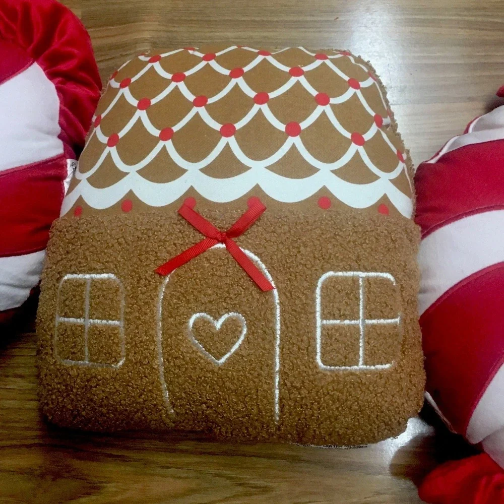 Gingerbread House and Peppermints Christmas Holiday Target Pillows